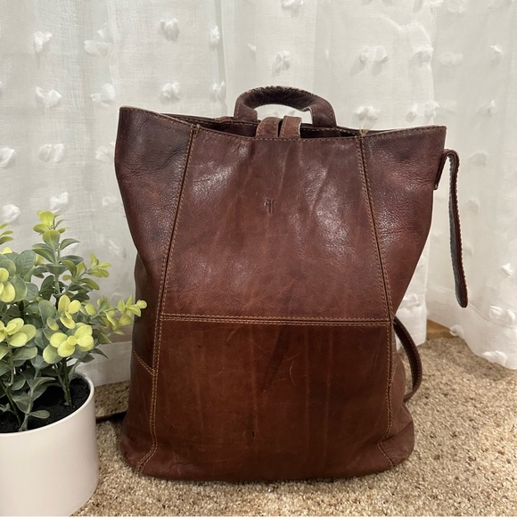 Frye Handbags - Frye Genuine Leather Backpack Brown